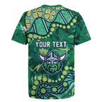 Personalized Canberra Raiders Rugby Jersey Aboriginal Pattern with Graffiti Style Design