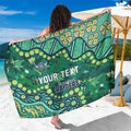 Personalized Canberra Raiders Sarong Aboriginal Pattern with Graffiti Style Design