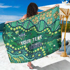 Personalized Canberra Raiders Sarong Aboriginal Pattern with Graffiti Style Design