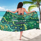 Personalized Canberra Raiders Sarong Aboriginal Pattern with Graffiti Style Design