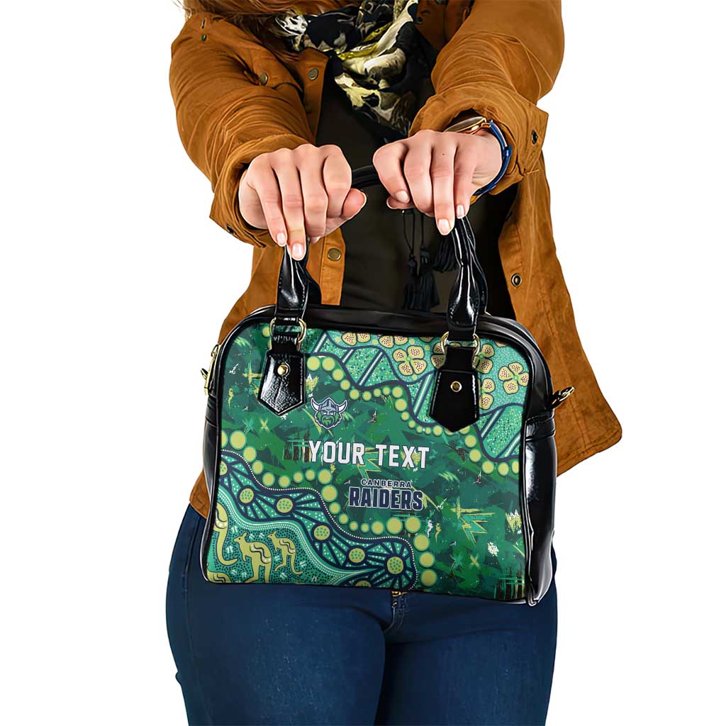 Personalized Canberra Raiders Shoulder Handbag Aboriginal Pattern with Graffiti Style Design