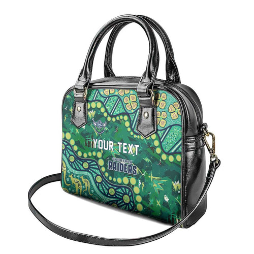 Personalized Canberra Raiders Shoulder Handbag Aboriginal Pattern with Graffiti Style Design