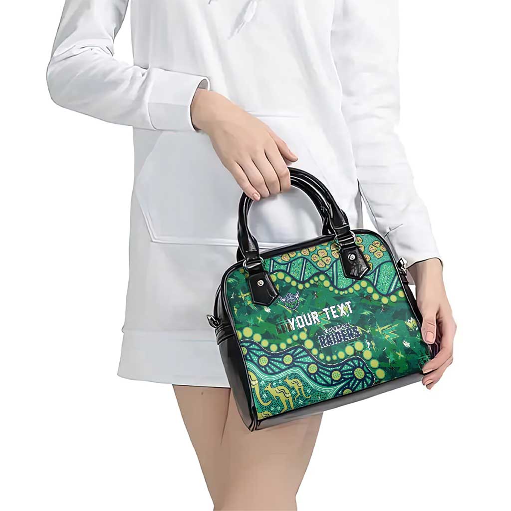 Personalized Canberra Raiders Shoulder Handbag Aboriginal Pattern with Graffiti Style Design