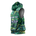 Personalized Canberra Raiders Sleeveless Hoodie Aboriginal Pattern with Graffiti Style Design