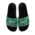 Personalized Canberra Raiders Slide Sandals Aboriginal Pattern with Graffiti Style Design