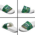 Personalized Canberra Raiders Slide Sandals Aboriginal Pattern with Graffiti Style Design