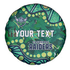 Personalized Canberra Raiders Spare Tire Cover Aboriginal Pattern with Graffiti Style Design