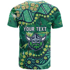 Personalized Canberra Raiders T Shirt Aboriginal Pattern with Graffiti Style Design