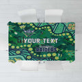 Personalized Canberra Raiders Tablecloth Aboriginal Pattern with Graffiti Style Design