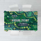 Personalized Canberra Raiders Tablecloth Aboriginal Pattern with Graffiti Style Design