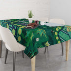 Personalized Canberra Raiders Tablecloth Aboriginal Pattern with Graffiti Style Design