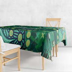 Personalized Canberra Raiders Tablecloth Aboriginal Pattern with Graffiti Style Design