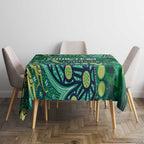 Personalized Canberra Raiders Tablecloth Aboriginal Pattern with Graffiti Style Design