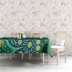 Personalized Canberra Raiders Tablecloth Aboriginal Pattern with Graffiti Style Design