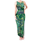 Personalized Canberra Raiders Tank Maxi Dress Aboriginal Pattern with Graffiti Style Design
