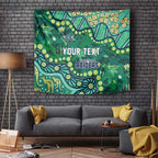 Personalized Canberra Raiders Tapestry Aboriginal Pattern with Graffiti Style Design