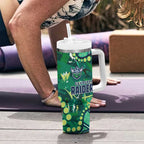 Personalized Canberra Raiders Tumbler With Handle Aboriginal Pattern with Graffiti Style Design