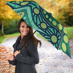 Personalized Canberra Raiders Umbrella Aboriginal Pattern with Graffiti Style Design