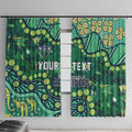Personalized Canberra Raiders Window Curtain Aboriginal Pattern with Graffiti Style Design