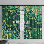 Personalized Canberra Raiders Window Curtain Aboriginal Pattern with Graffiti Style Design