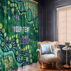 Personalized Canberra Raiders Window Curtain Aboriginal Pattern with Graffiti Style Design