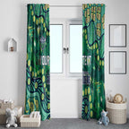 Personalized Canberra Raiders Window Curtain Aboriginal Pattern with Graffiti Style Design