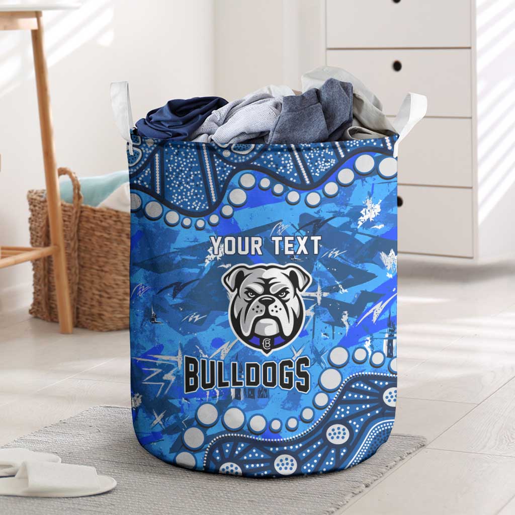 Personalized Canterbury-Bankstown Bulldogs Laundry Basket Aboriginal Pattern with Graffiti Style Design