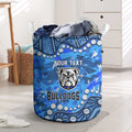 Personalized Canterbury-Bankstown Bulldogs Laundry Basket Aboriginal Pattern with Graffiti Style Design
