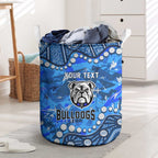 Personalized Canterbury-Bankstown Bulldogs Laundry Basket Aboriginal Pattern with Graffiti Style Design