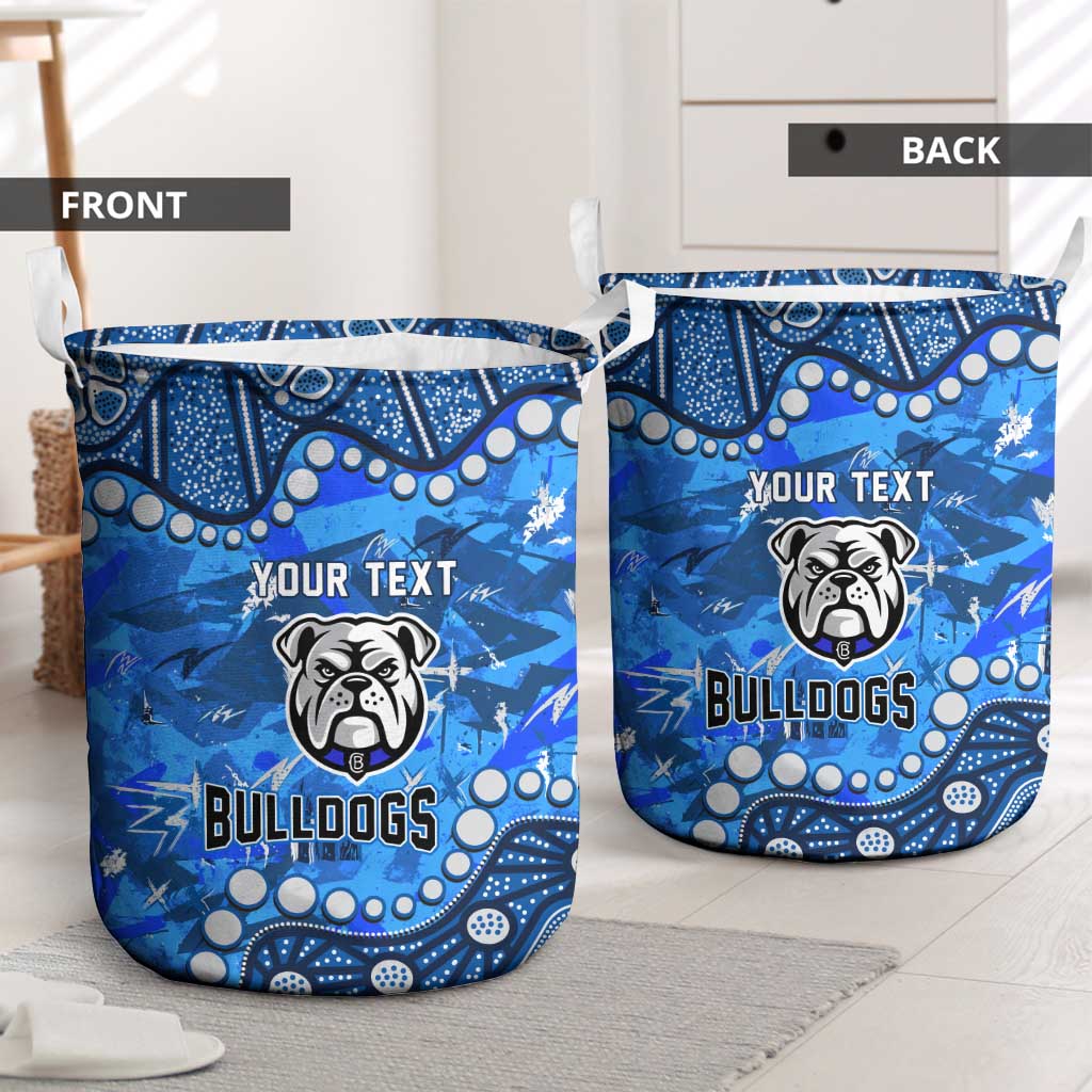 Personalized Canterbury-Bankstown Bulldogs Laundry Basket Aboriginal Pattern with Graffiti Style Design