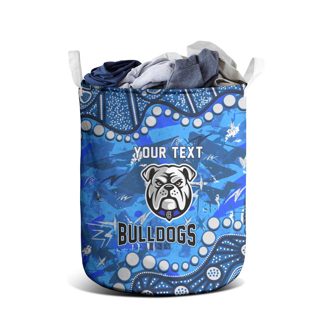 Personalized Canterbury-Bankstown Bulldogs Laundry Basket Aboriginal Pattern with Graffiti Style Design