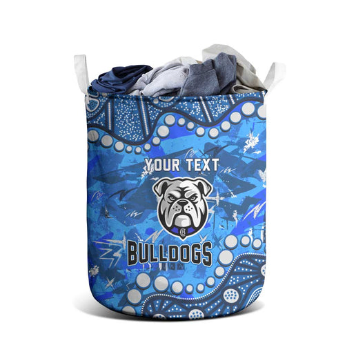 Personalized Canterbury-Bankstown Bulldogs Laundry Basket Aboriginal Pattern with Graffiti Style Design