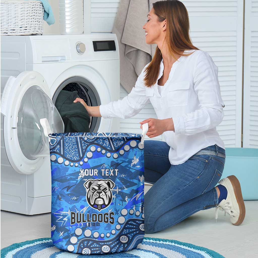 Personalized Canterbury-Bankstown Bulldogs Laundry Basket Aboriginal Pattern with Graffiti Style Design