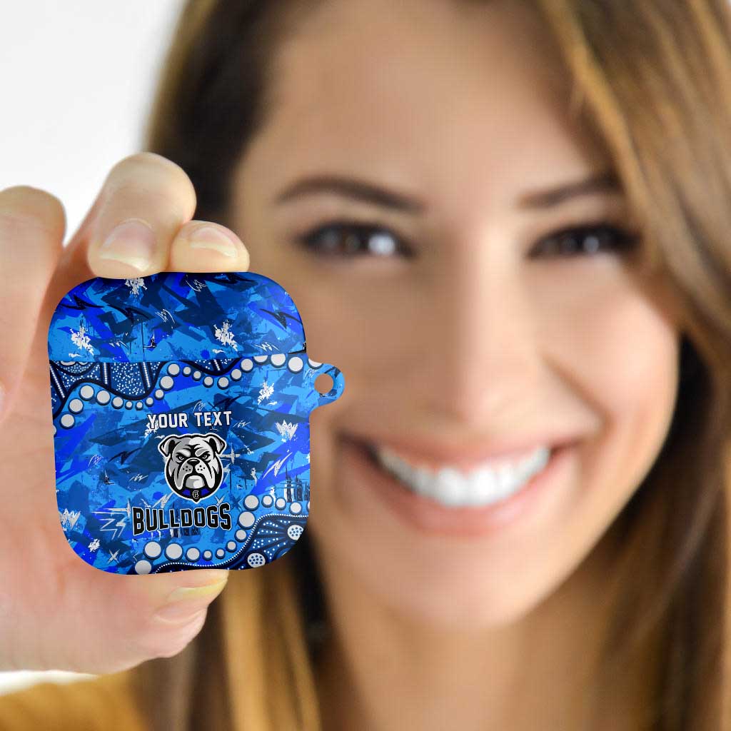 Personalized Canterbury-Bankstown Bulldogs AirPods Case Aboriginal Pattern with Graffiti Style Design