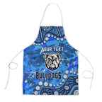 Personalized Canterbury-Bankstown Bulldogs Apron Aboriginal Pattern with Graffiti Style Design