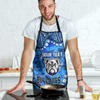Personalized Canterbury-Bankstown Bulldogs Apron Aboriginal Pattern with Graffiti Style Design