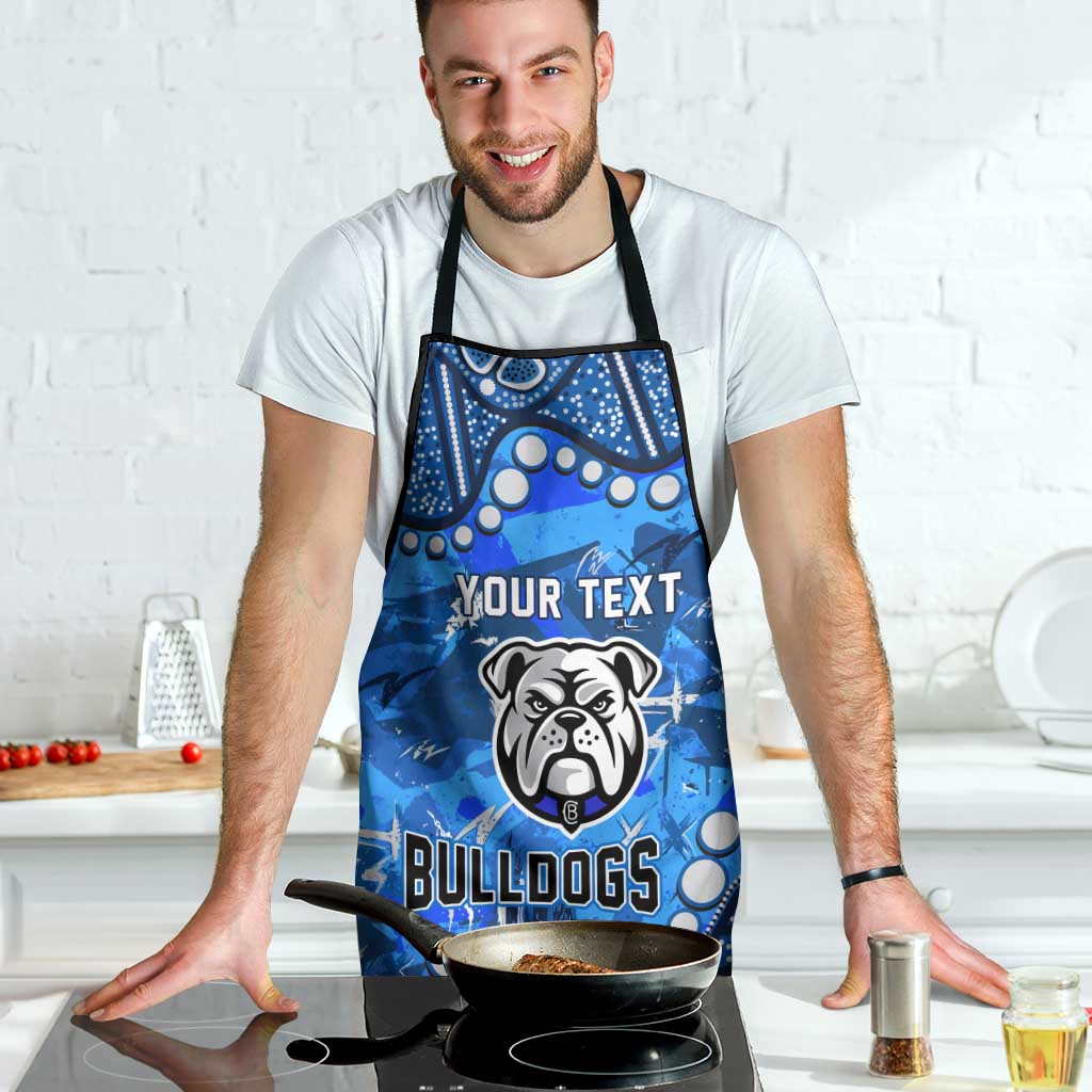 Personalized Canterbury-Bankstown Bulldogs Apron Aboriginal Pattern with Graffiti Style Design