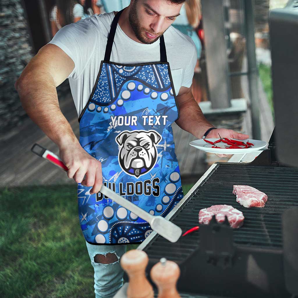 Personalized Canterbury-Bankstown Bulldogs Apron Aboriginal Pattern with Graffiti Style Design