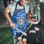 Personalized Canterbury-Bankstown Bulldogs Apron Aboriginal Pattern with Graffiti Style Design