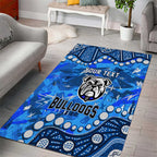 Personalized Canterbury-Bankstown Bulldogs Area Rug Aboriginal Pattern with Graffiti Style Design