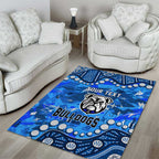Personalized Canterbury-Bankstown Bulldogs Area Rug Aboriginal Pattern with Graffiti Style Design