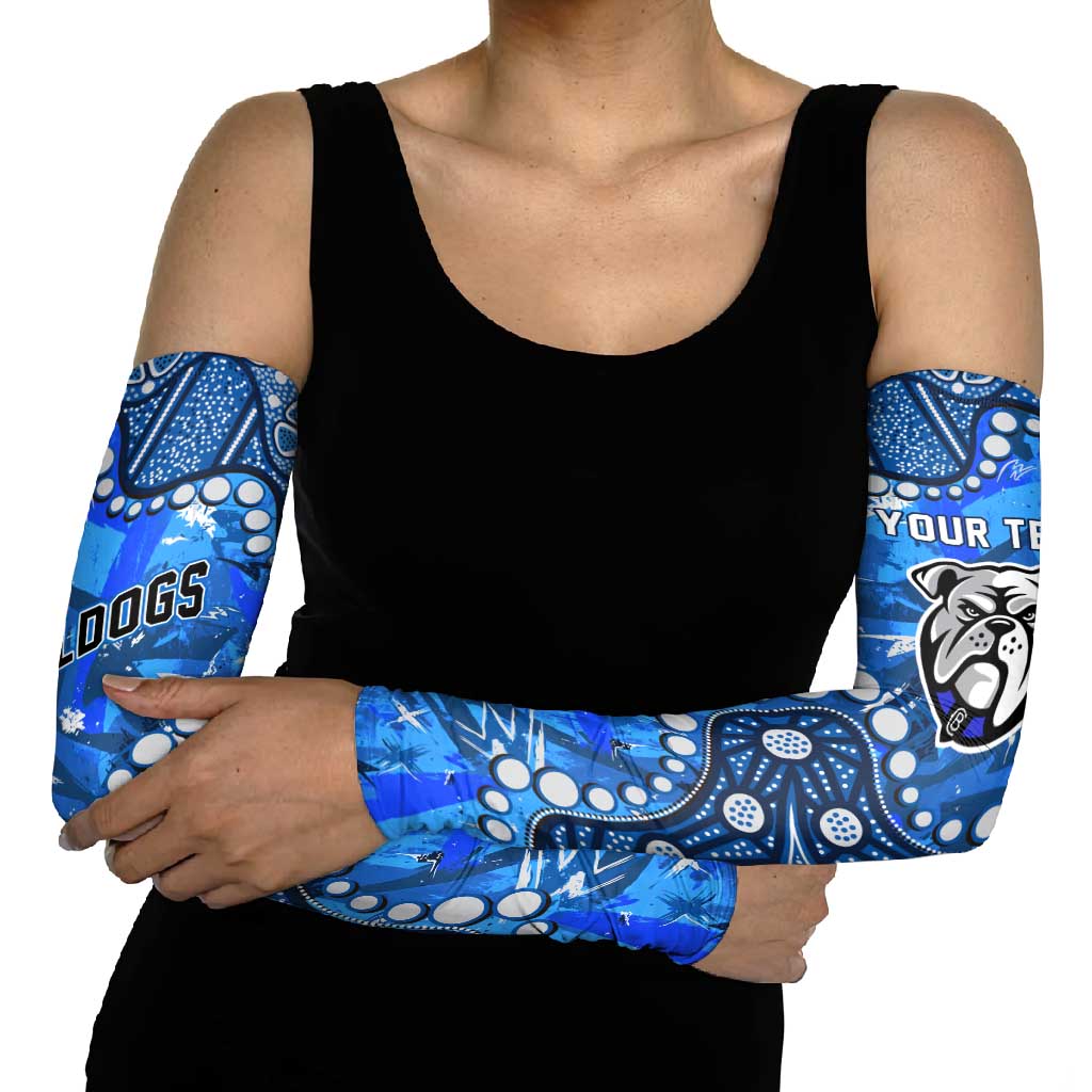 Personalized Canterbury-Bankstown Bulldogs Arm Sleeves Aboriginal Pattern with Graffiti Style Design