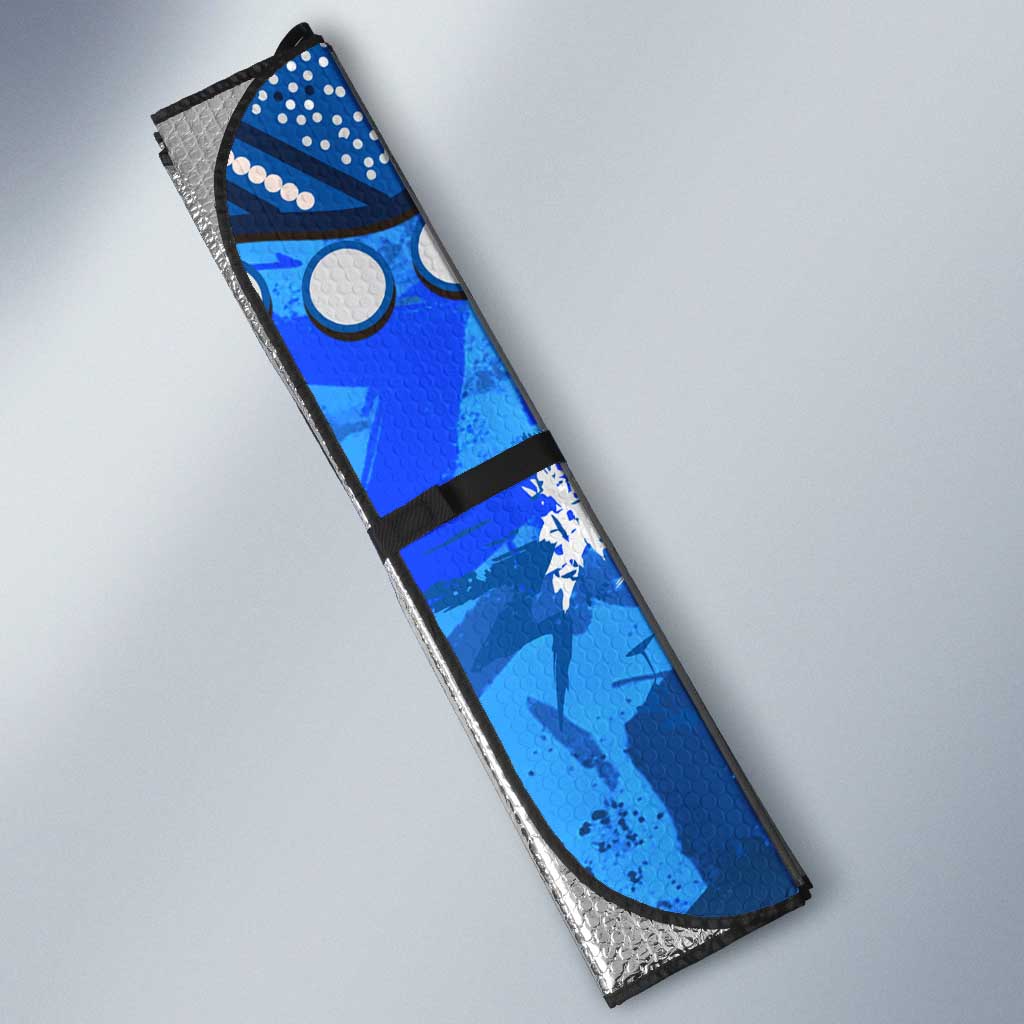Personalized Canterbury-Bankstown Bulldogs Auto Sun Shade Aboriginal Pattern with Graffiti Style Design