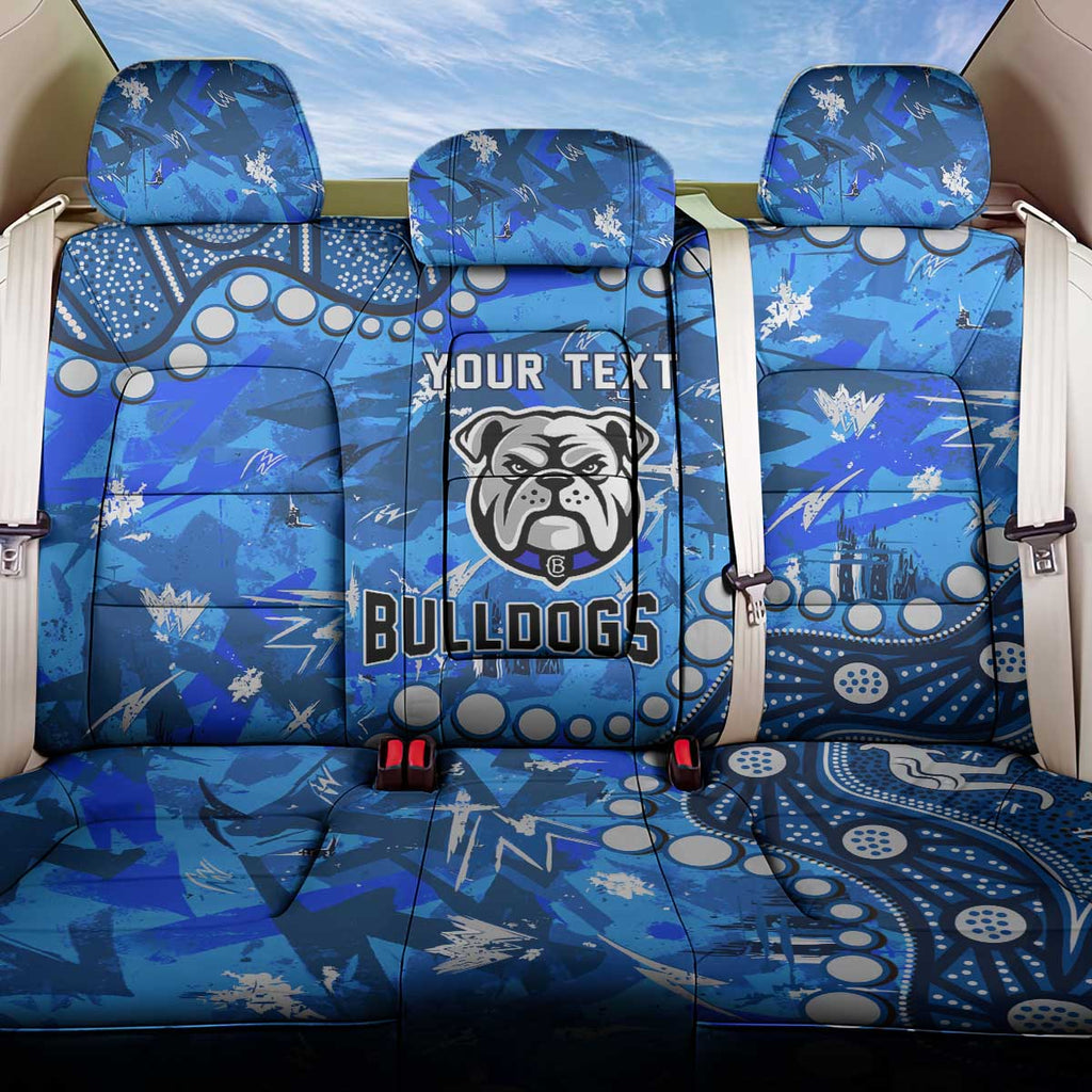 Personalized Canterbury-Bankstown Bulldogs Back Car Seat Cover Aboriginal Pattern with Graffiti Style Design