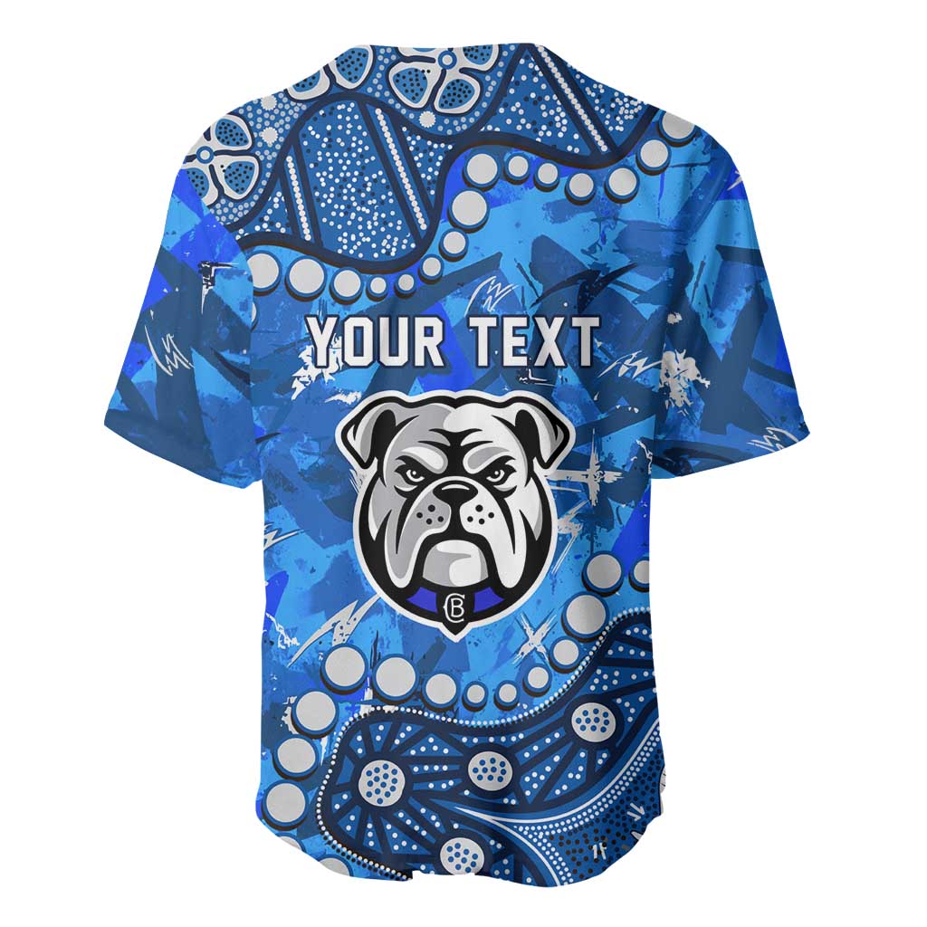 Personalized Canterbury-Bankstown Bulldogs Baseball Jersey Aboriginal Pattern with Graffiti Style Design