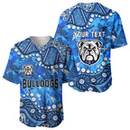 Personalized Canterbury-Bankstown Bulldogs Baseball Jersey Aboriginal Pattern with Graffiti Style Design