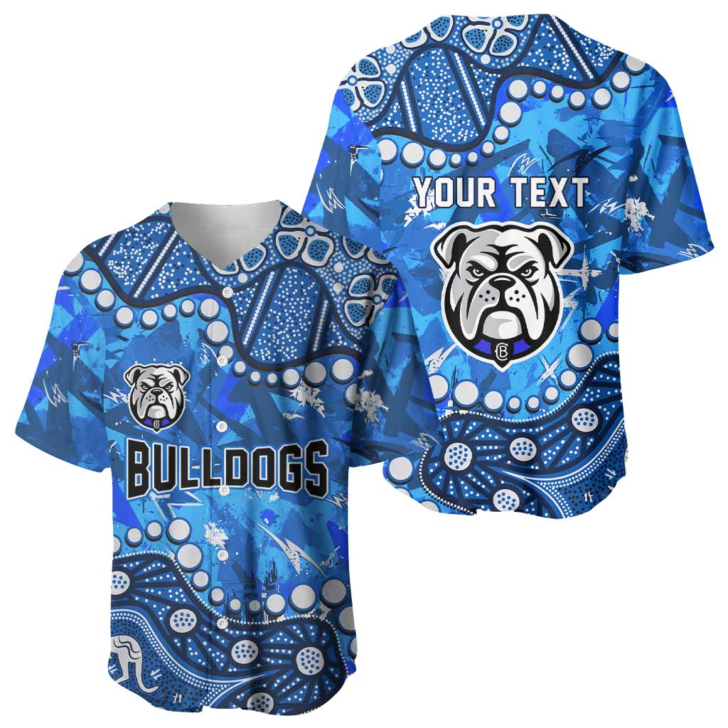 Personalized Canterbury-Bankstown Bulldogs Baseball Jersey Aboriginal Pattern with Graffiti Style Design