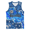 Personalized Canterbury-Bankstown Bulldogs Basketball Jersey Aboriginal Pattern with Graffiti Style Design