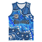 Personalized Canterbury-Bankstown Bulldogs Basketball Jersey Aboriginal Pattern with Graffiti Style Design
