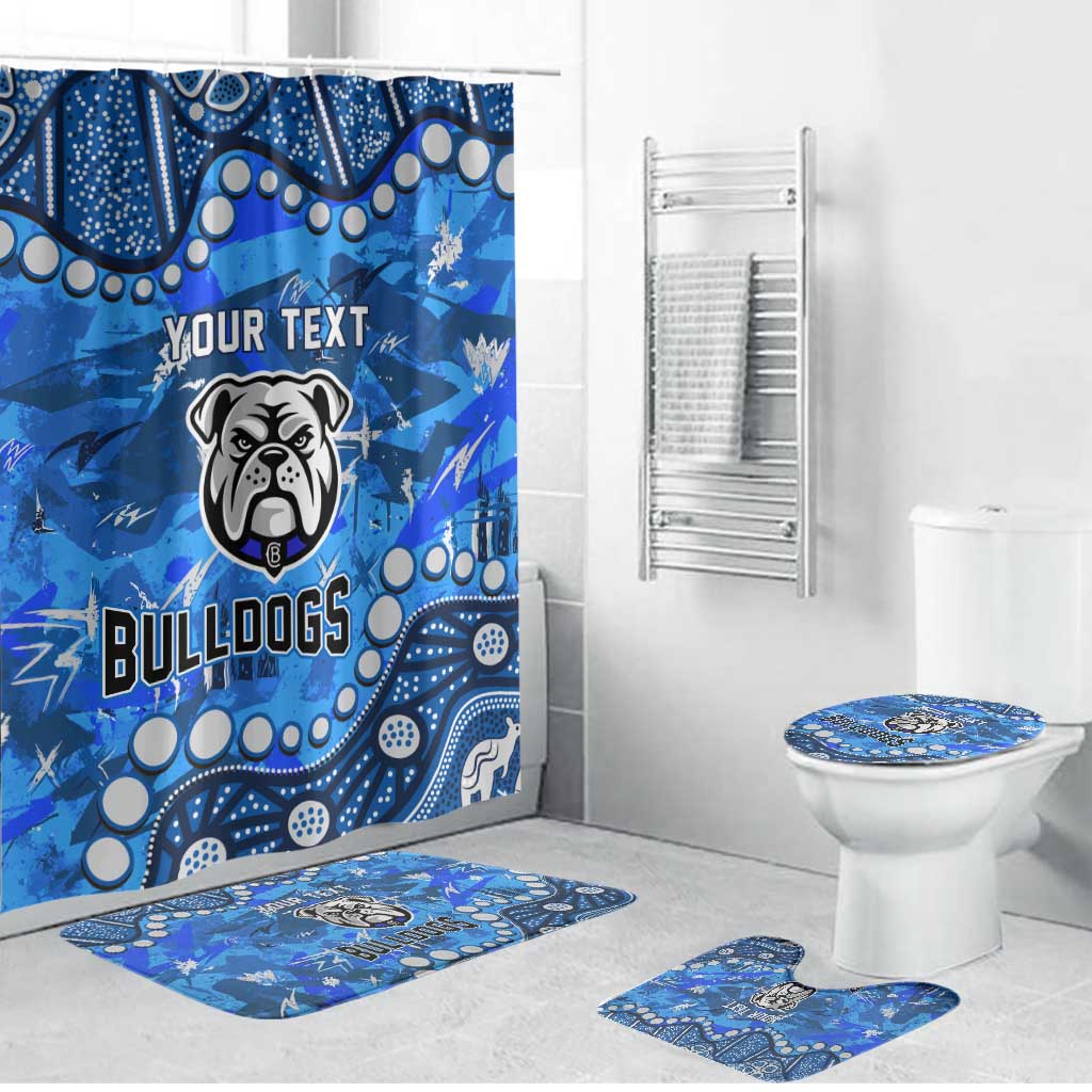 Personalized Canterbury-Bankstown Bulldogs Bathroom Set Aboriginal Pattern with Graffiti Style Design